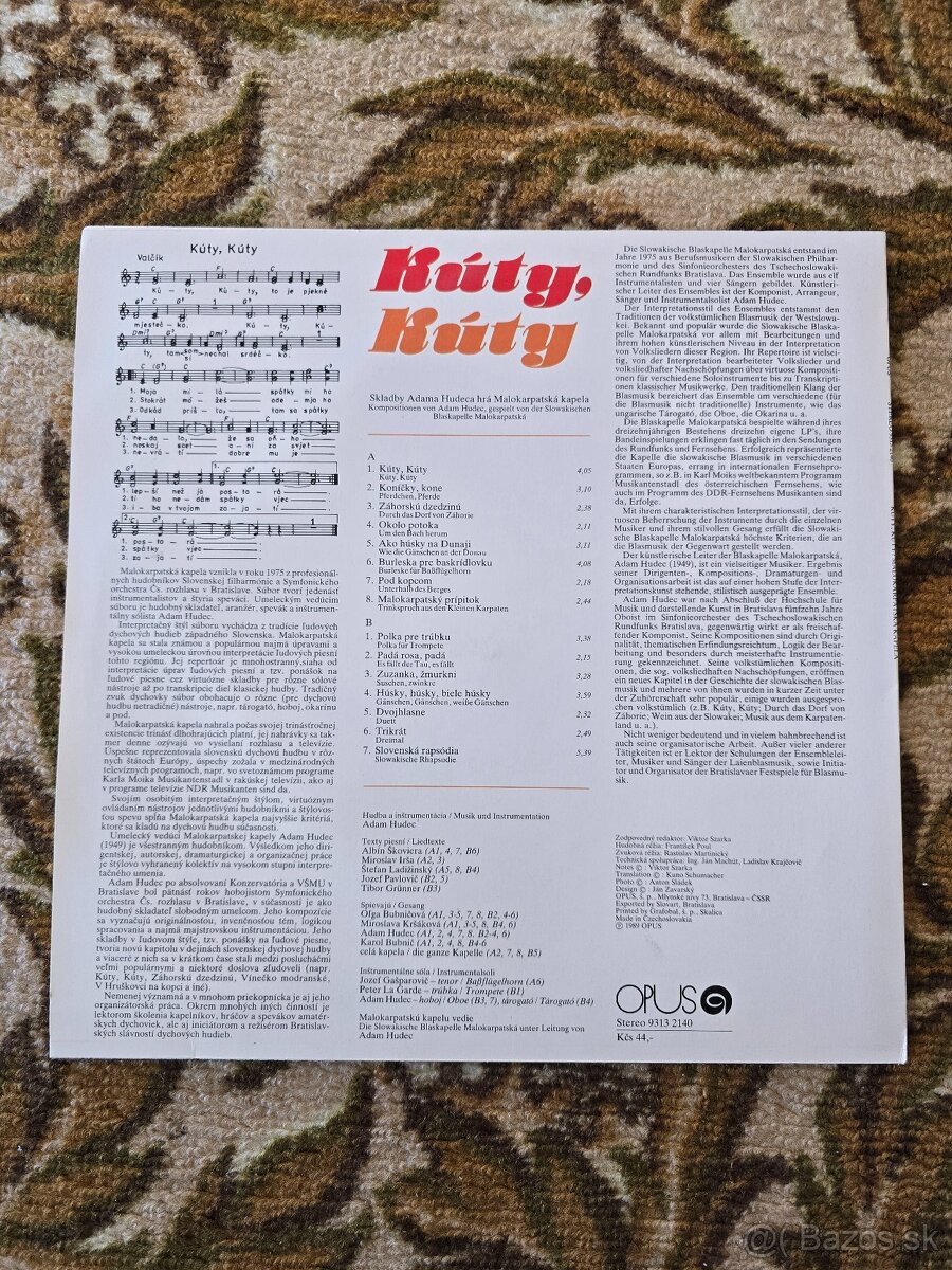 LP platna Melódie Gejzu Dusíka - 2