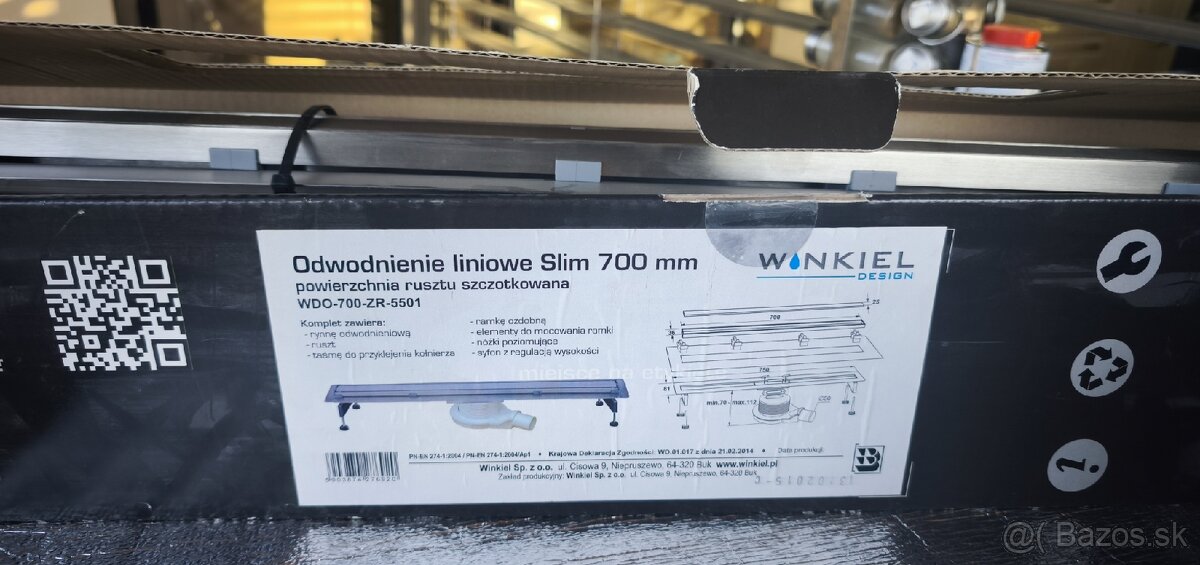 Predám sprchový žlab 700mm slim - 2