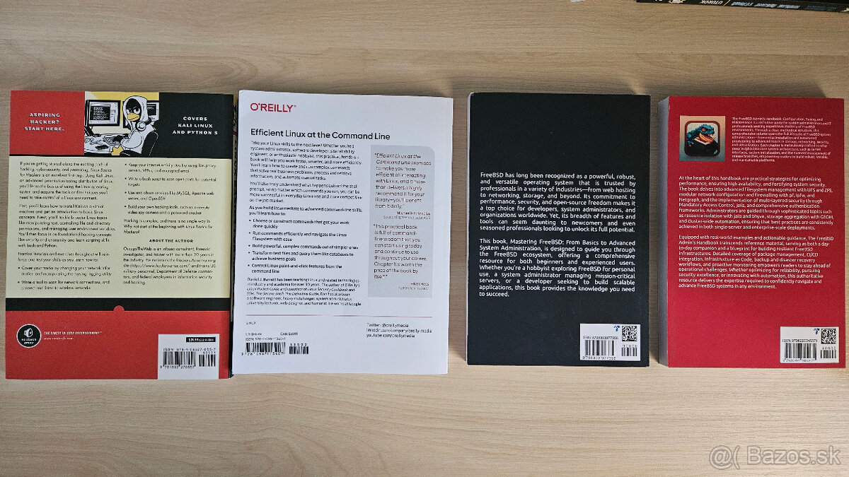 4 ks Linux a FreeBSD knihy - 2