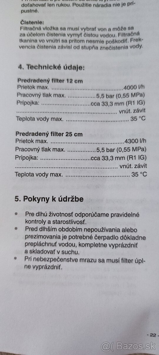 Predfilter, filter - 2