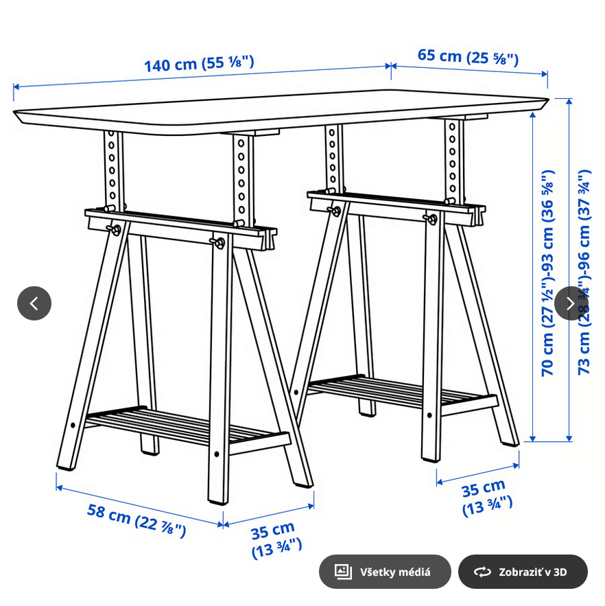 IKEA PRACOVNY STOL LAGKAPTEN / MITTBACK - 2