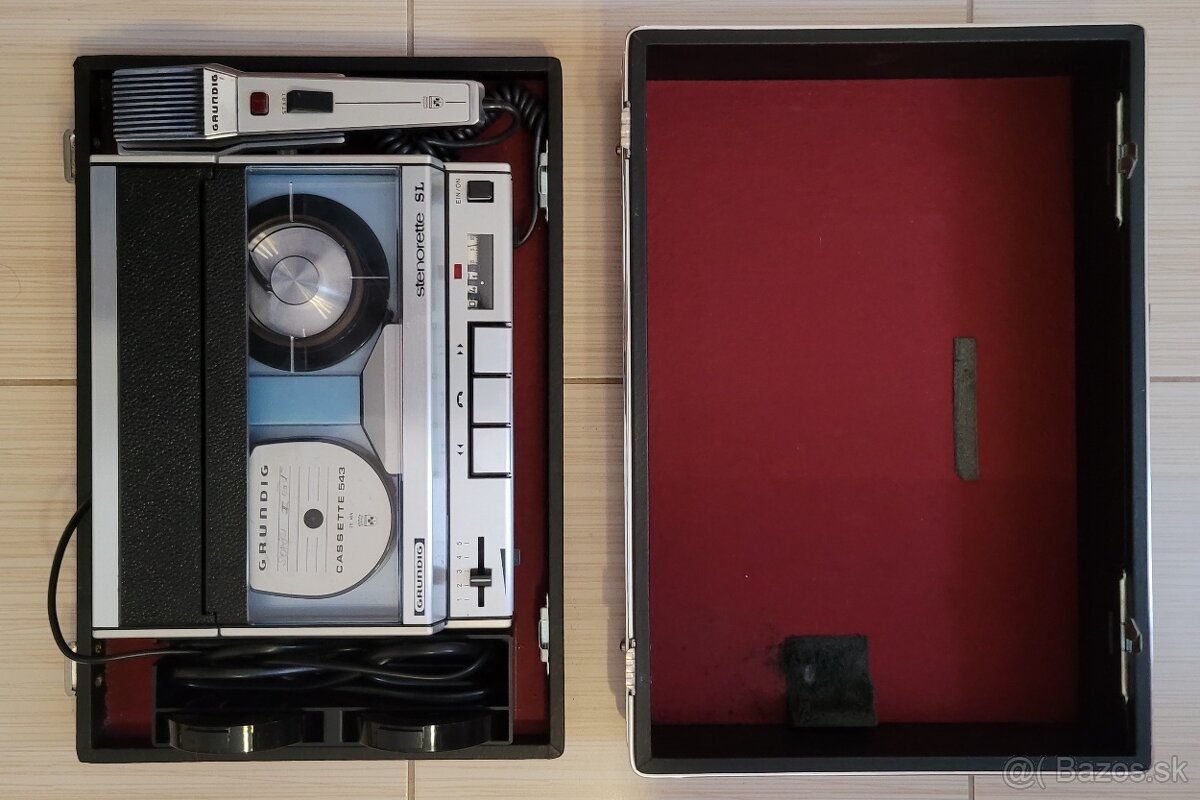 Predám historický kufríkový diktafón GRUNDIG - stenorette SL - 2