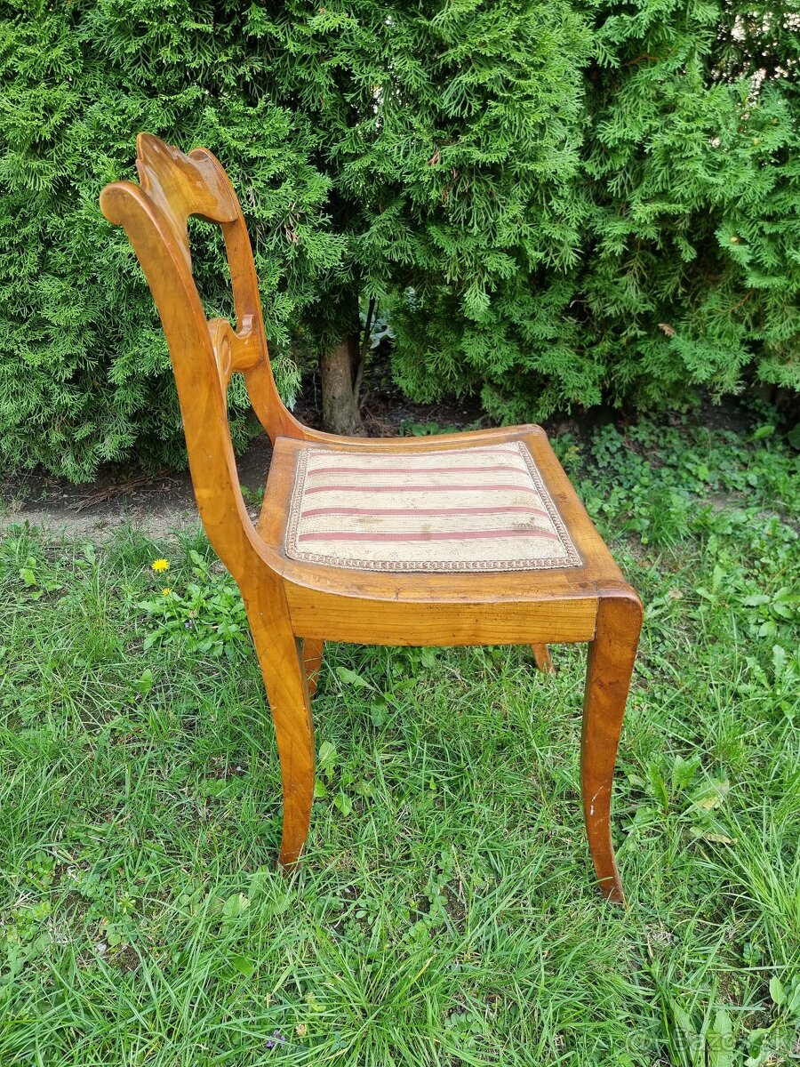 Starožitná stolička - BIEDERMEIER - čerešňa - 2