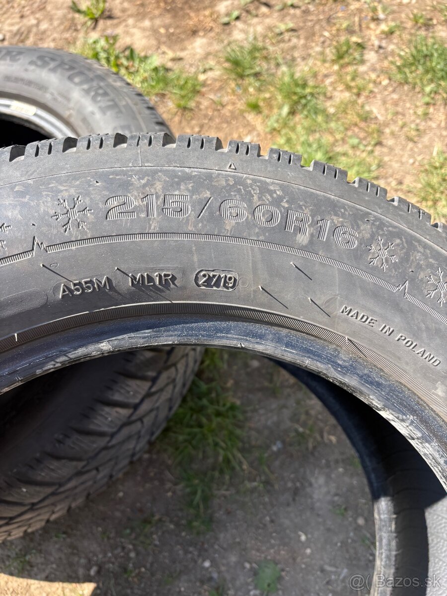 Dunlop zimné 215/60 r16 - 2