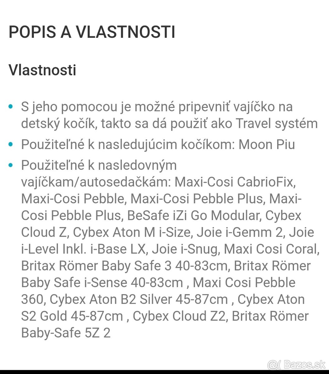 Adaptér na kočík Moon Piu - 2