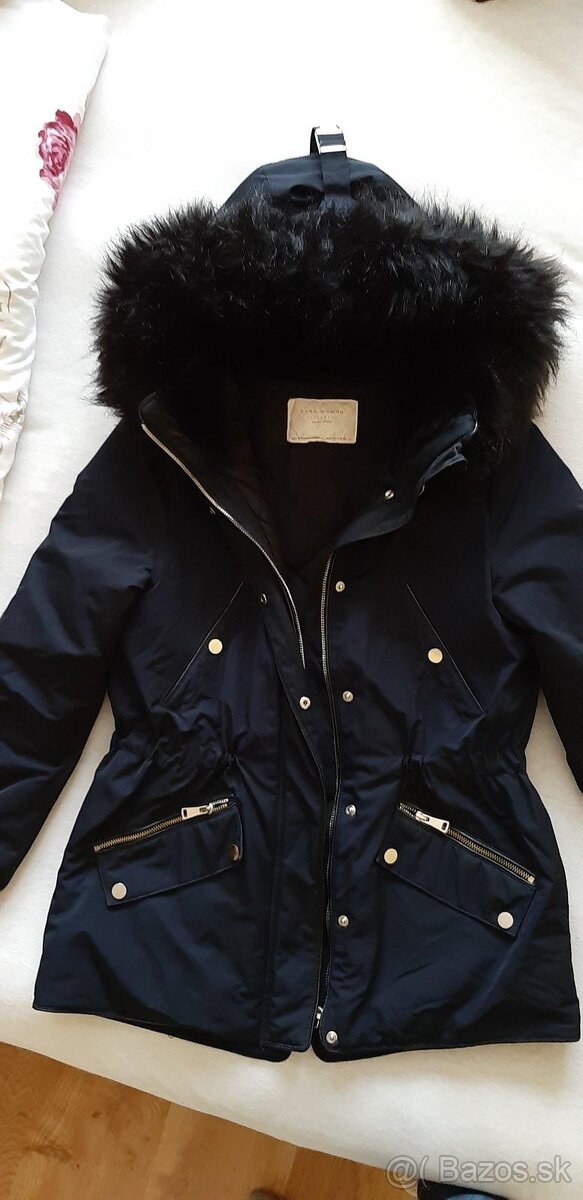 Tmavomodrá bunda Zara XS - 2