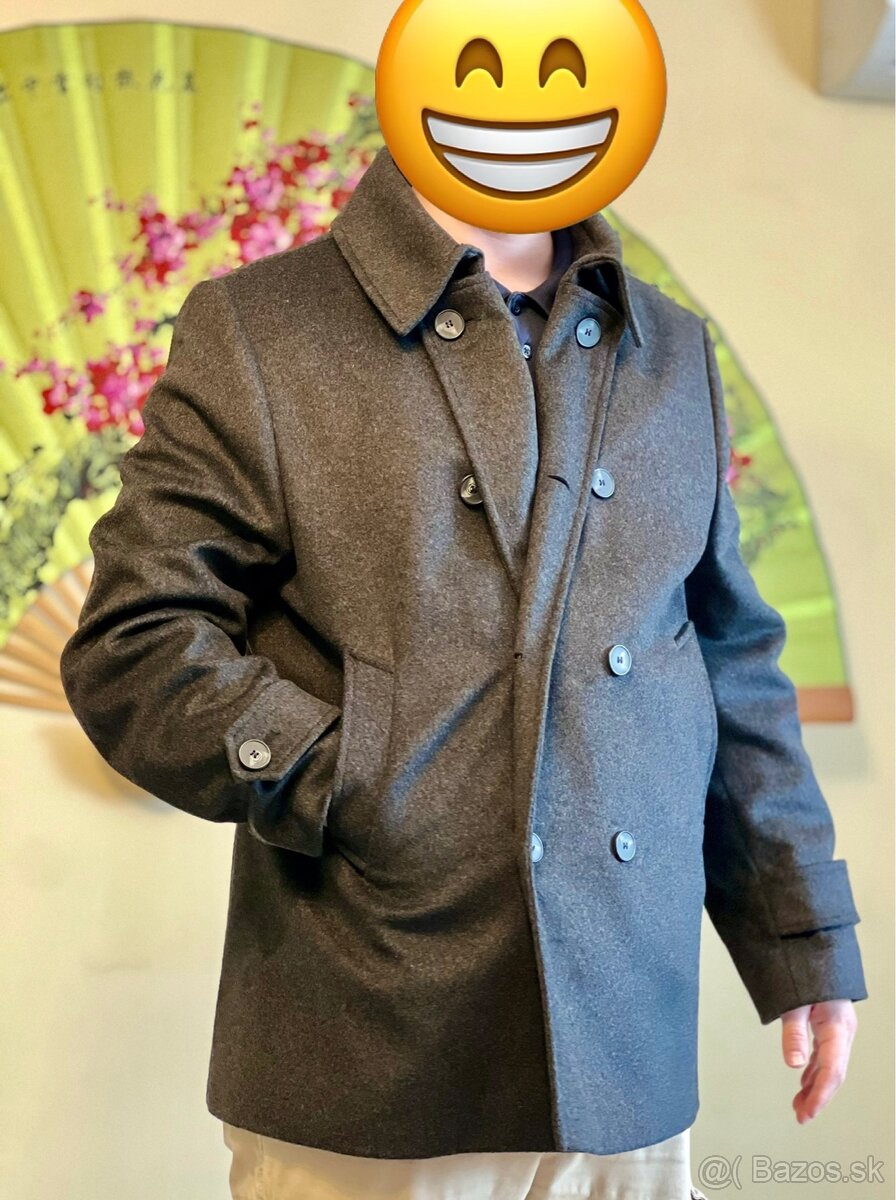 Pansky vlneny kabat - L ako novy - 2