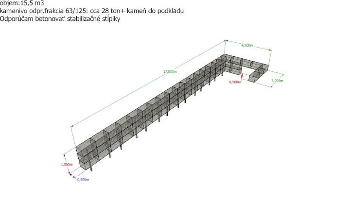 Oporný Gabionový Múr s Terasou - 2
