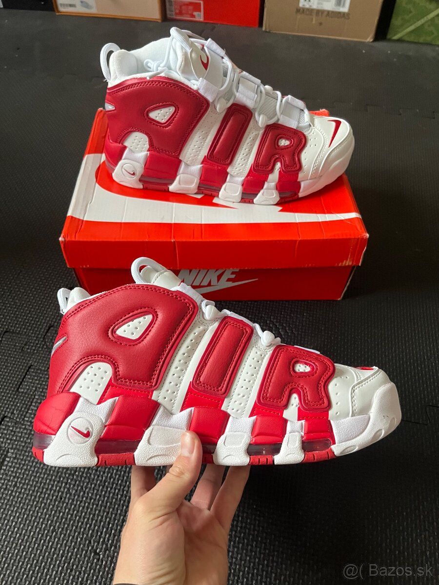 Nike Uptempo Cervene/Biele - 2