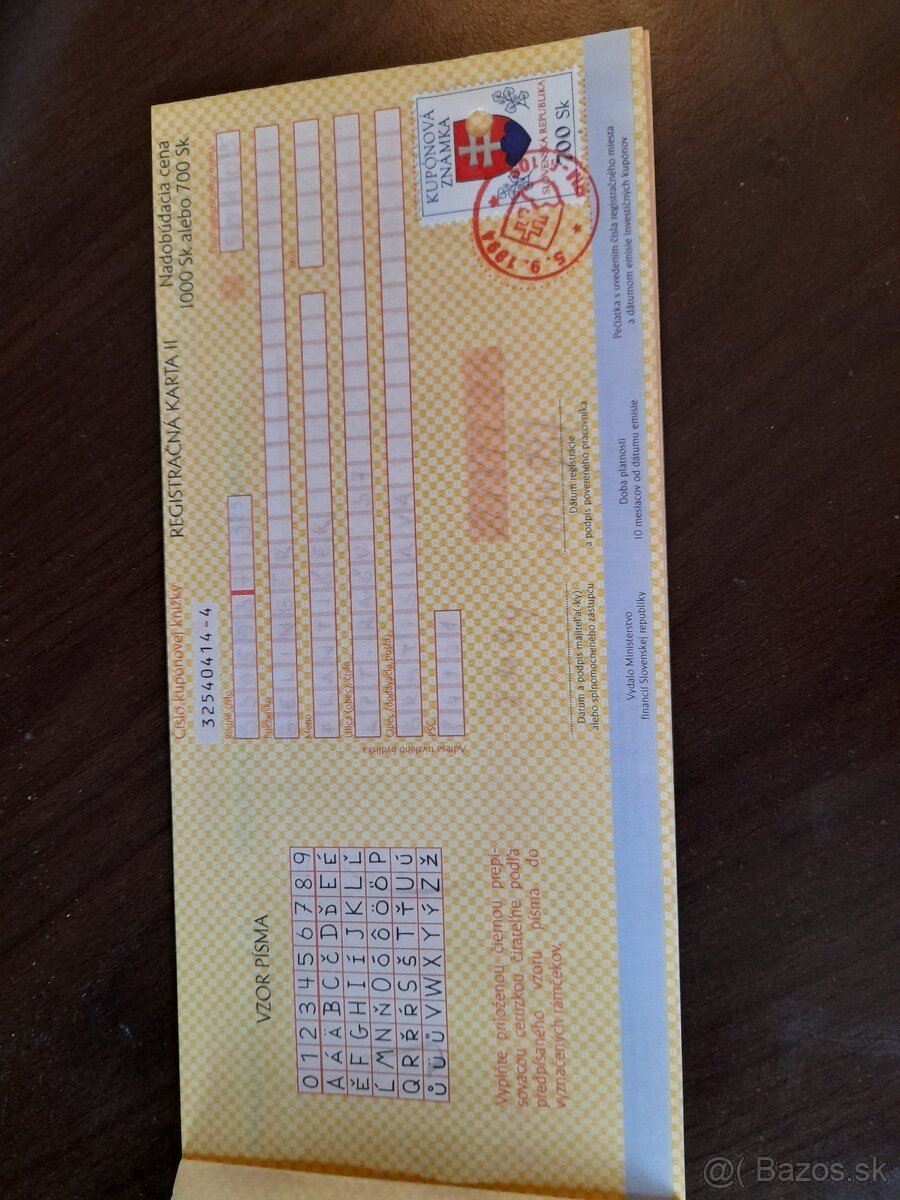 Kuponová knižka - 2