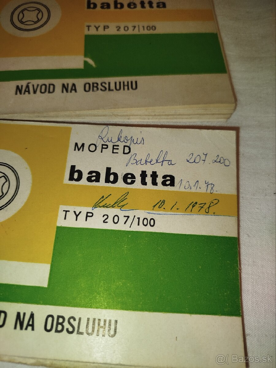 Vzacne Moped - navody na obsluhu - 2