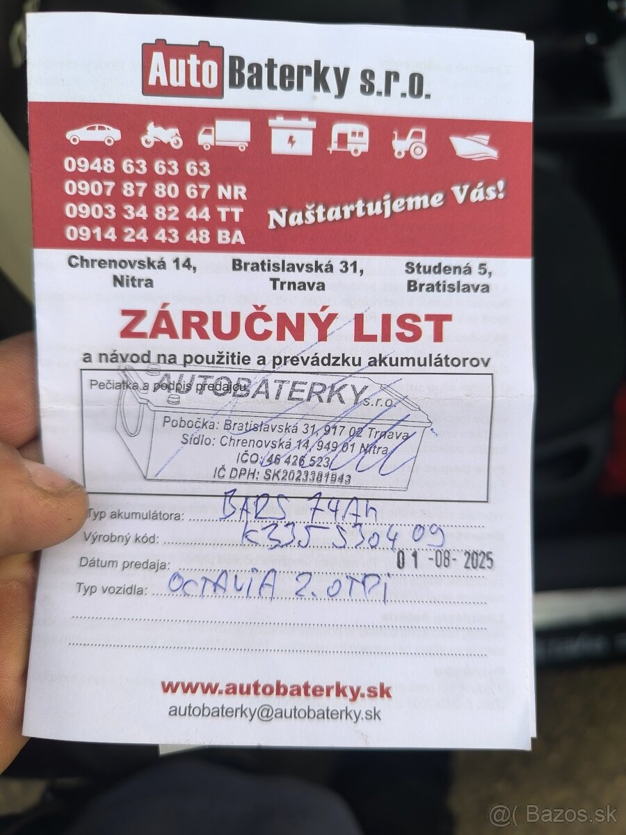 Predám autobateriu - 2