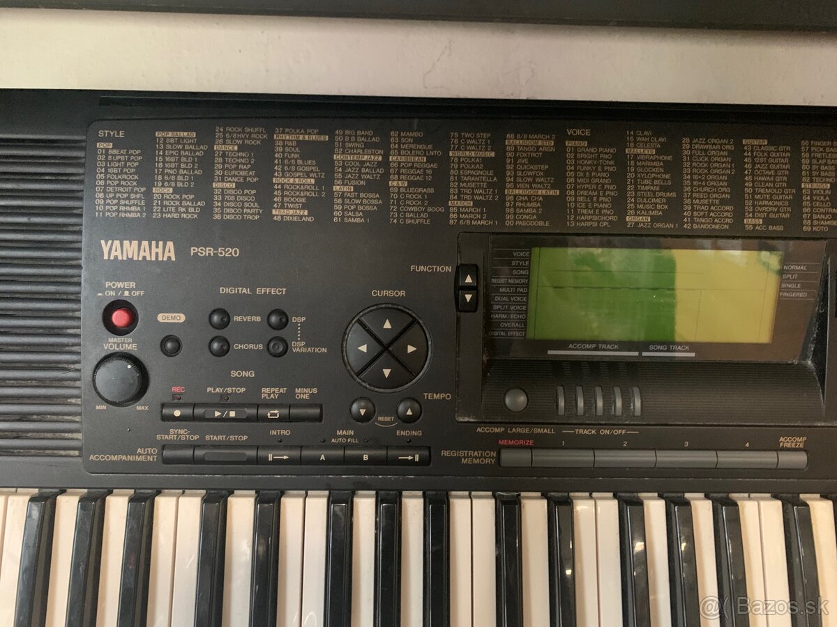 Klávesy Yamaha PSR-520 - 2