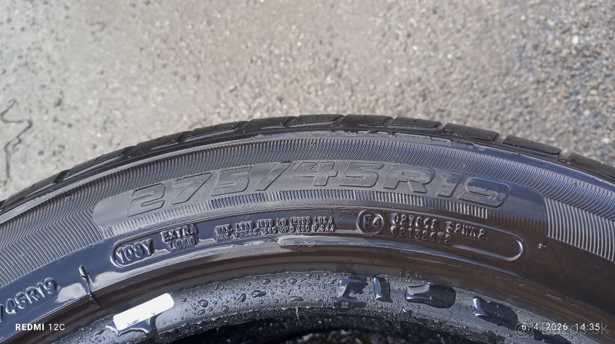 letne pneu 275/45 r19 - 2