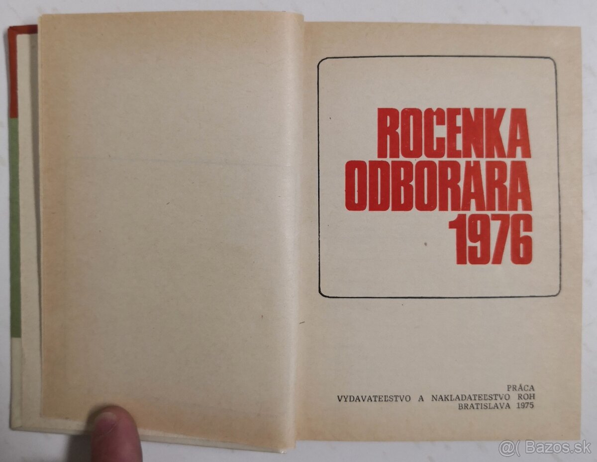 Ročenka odborára 1976 - 2
