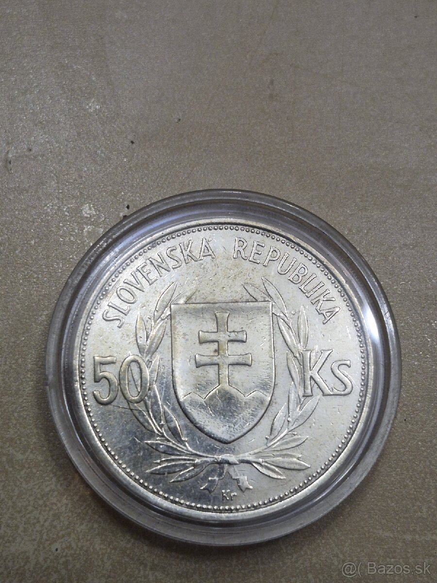 Strieborná minca Jozef Tiso - 2