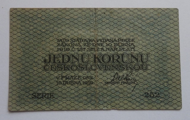 Predám 1 Kčs- 1919 - 2