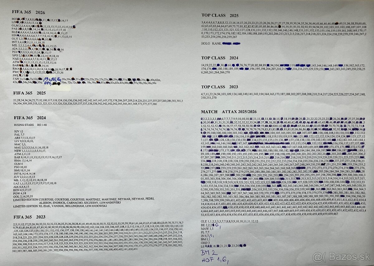 Futbalové karty - 2