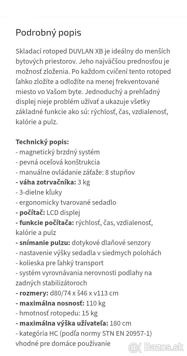 Skladací rotoped Duvlan xb - 2