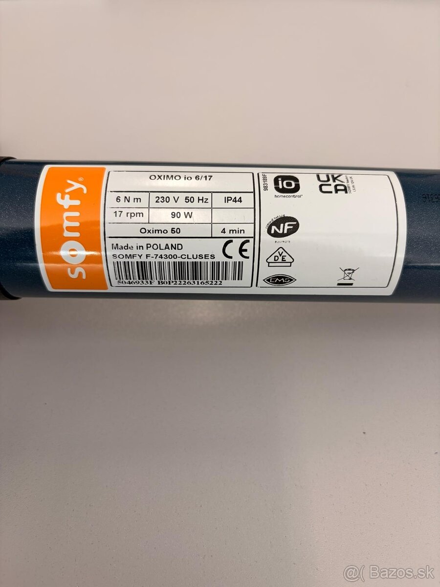 somfy pohon oximo io 6/17 - 2