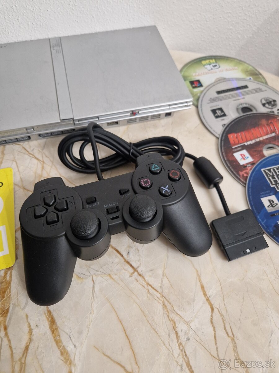 PlayStation 2 Slim herná konzola sivá + hry - 2