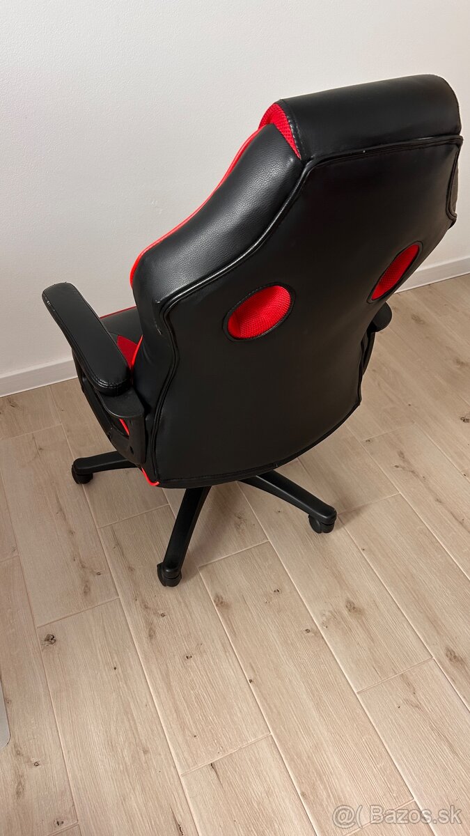 Herná stolička čierno-červená - 2
