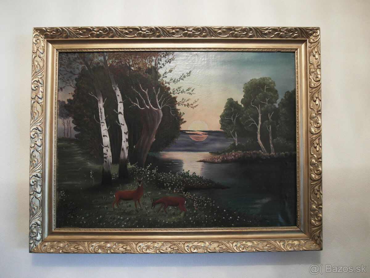 Starý obraz Srnky - 2