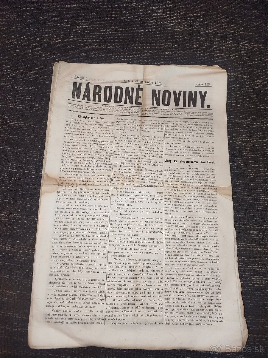 Národné noviny 1870- 1878 - 2
