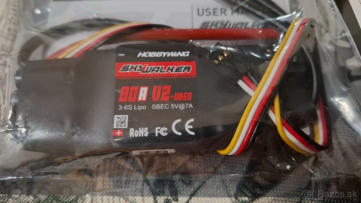 Regulator SkyWalker 80A V2 3-6s lipo UBEC 5V/7A - 2