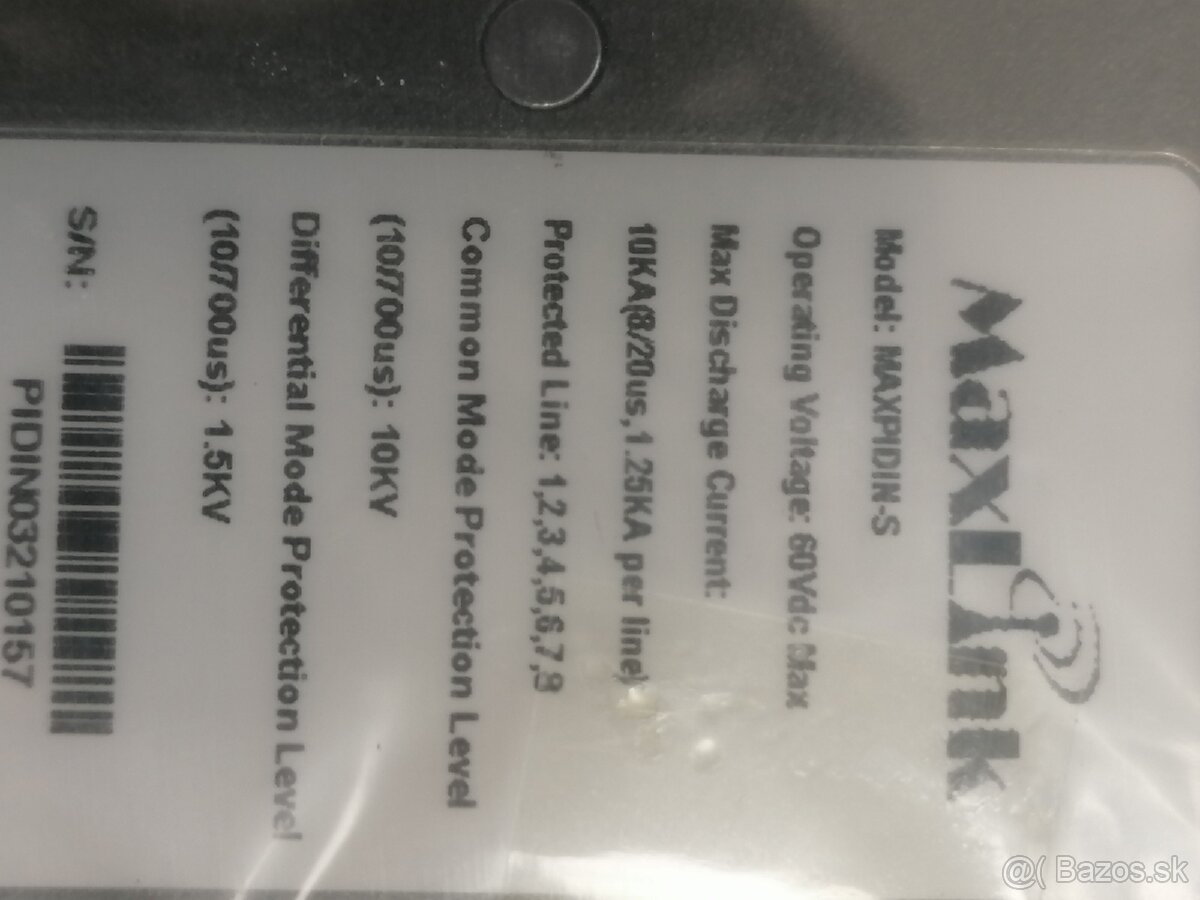 Prepeťová ochrana s POE na DIN, Gbit - 2