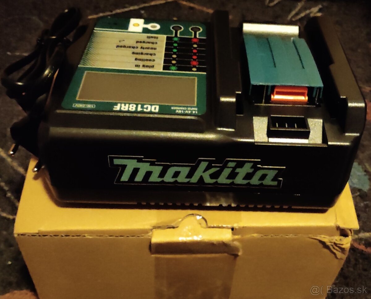 Predám,Nabíjačka DC18RF pre Li-ion aku Makita 14,4V-18V - 2