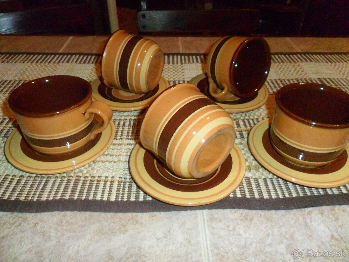 keramická kávová, čajová sada - 2