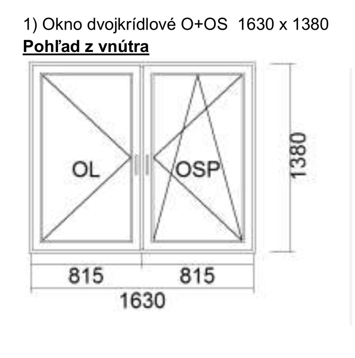 Okno dvojkrídlové O+OS - 2