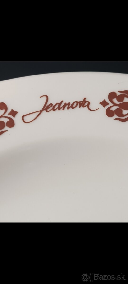Retro reštauračné taniere Jednota - 2