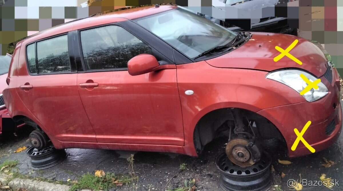 Suzuki SWIFT 1.3 2007 predám DVERE, motor M13A, PREVODOVKA, - 2
