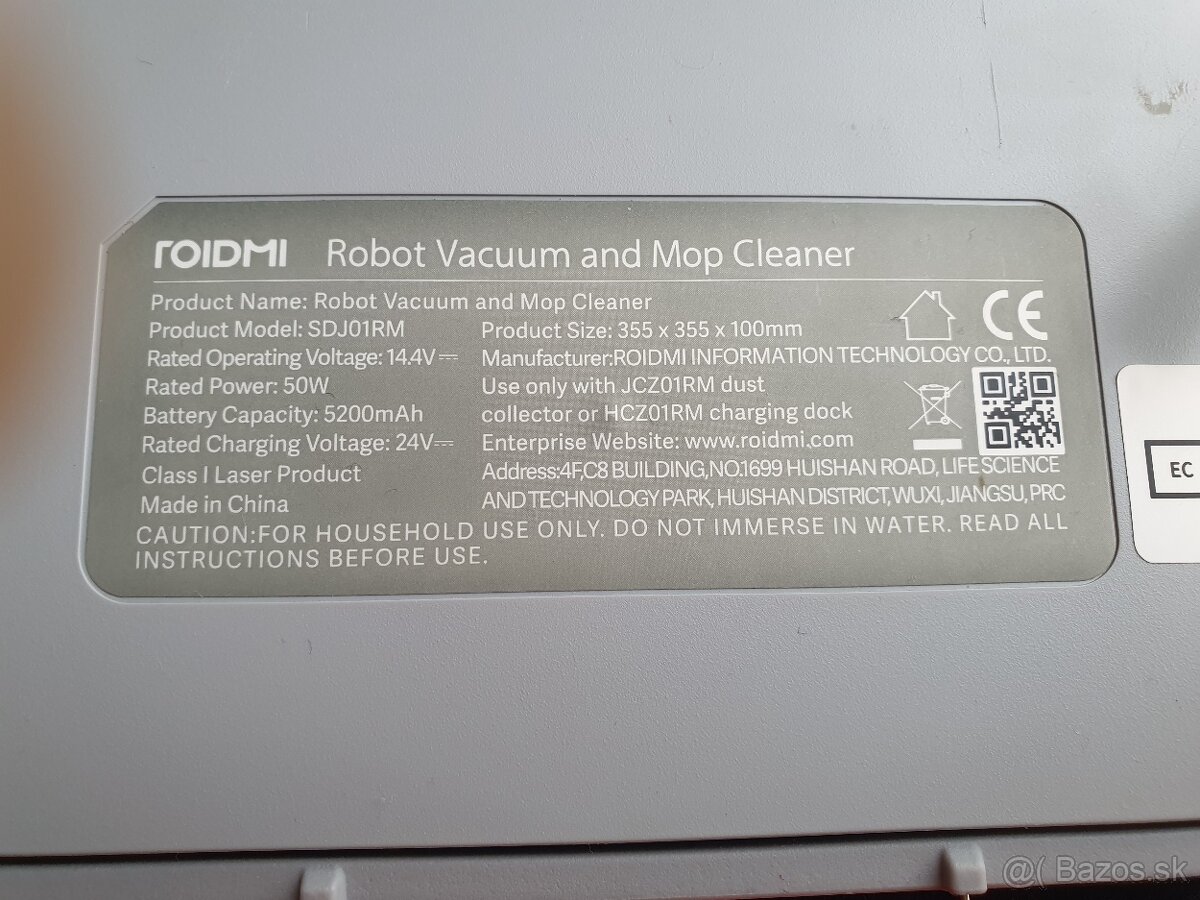 robotický vysávač roidmi eve plus - na diely - 2