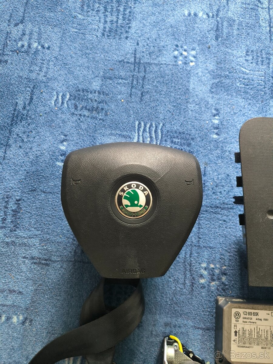 Sada airbag Škoda fabia 2 , 5J předfacelift - 2