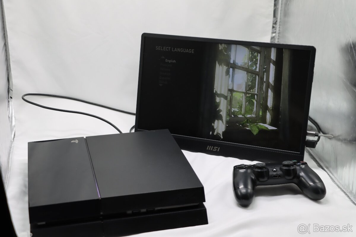 PS4 FAT CUH-1116A 500GB + ovládač + káble - 2