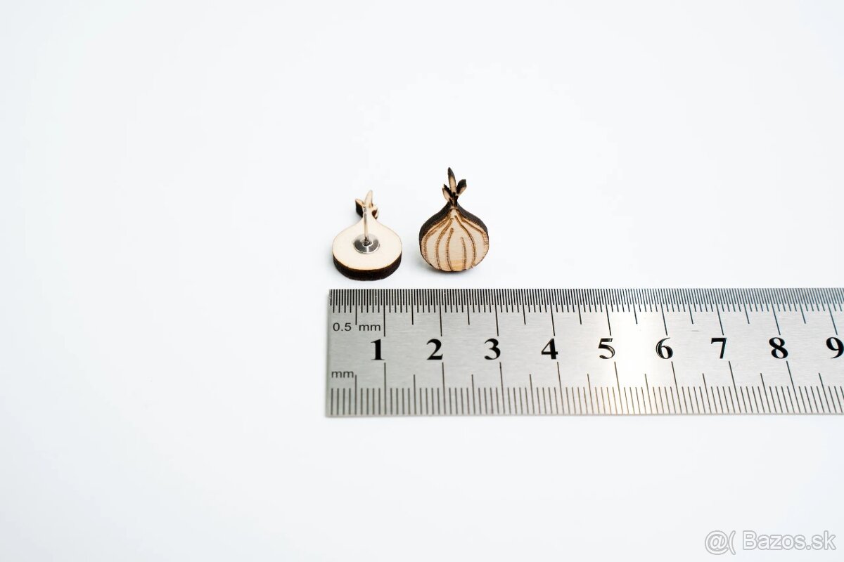 Náušnice Space root - gravírované - 2