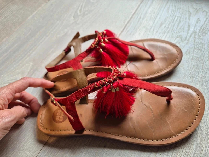 Šľapky so strapcami, veľkosť 37 - 2