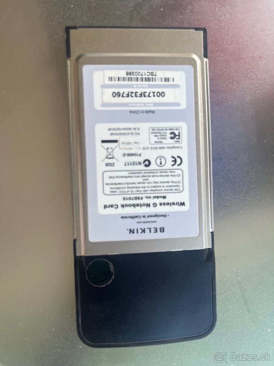 Predám Belkin Wireless G Notebook Card F5D7010 - 2