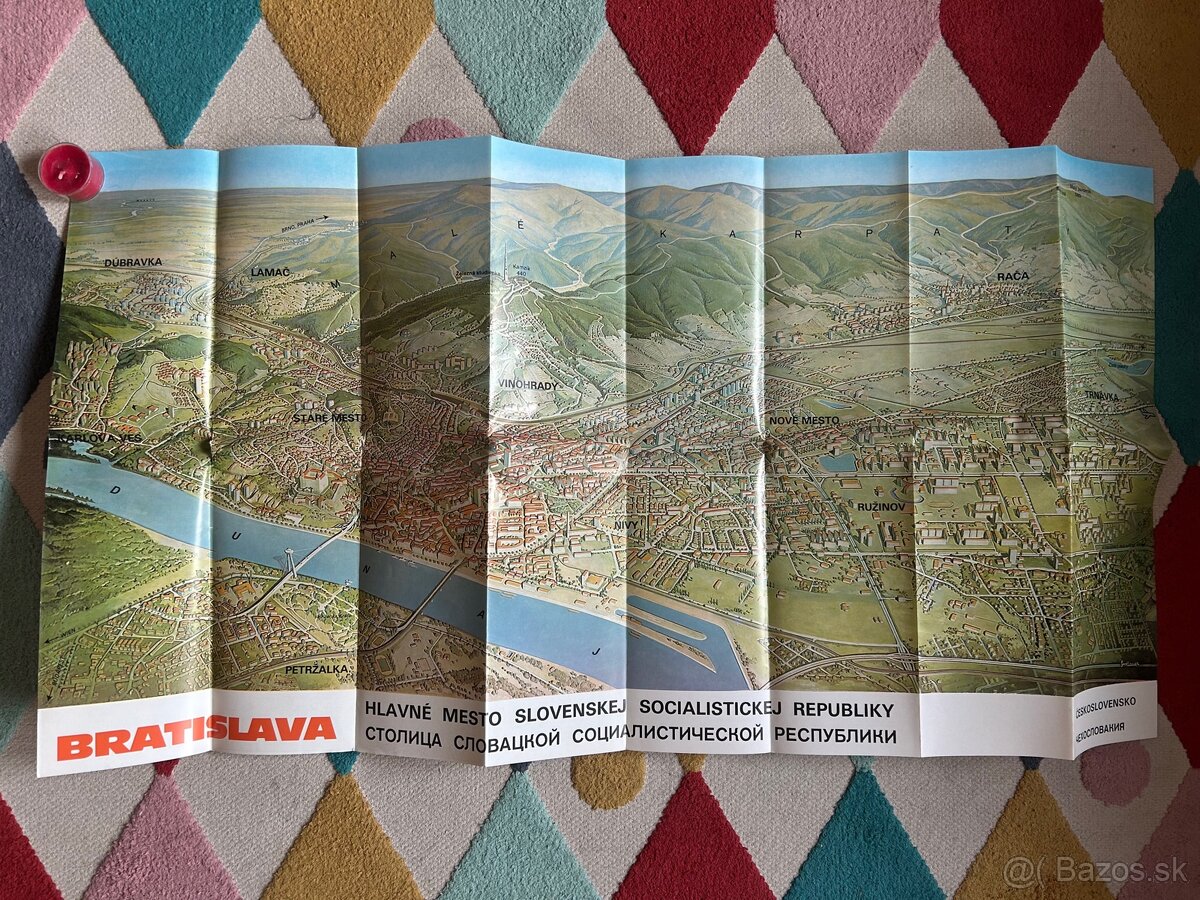 3x mapa Bratislavy 35x pohľadnica - 2