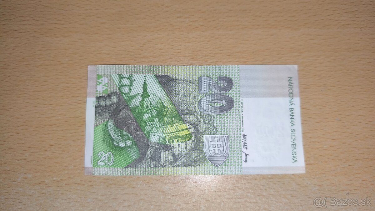 20 slovenskych korun bankovka - BiMillenium - 2