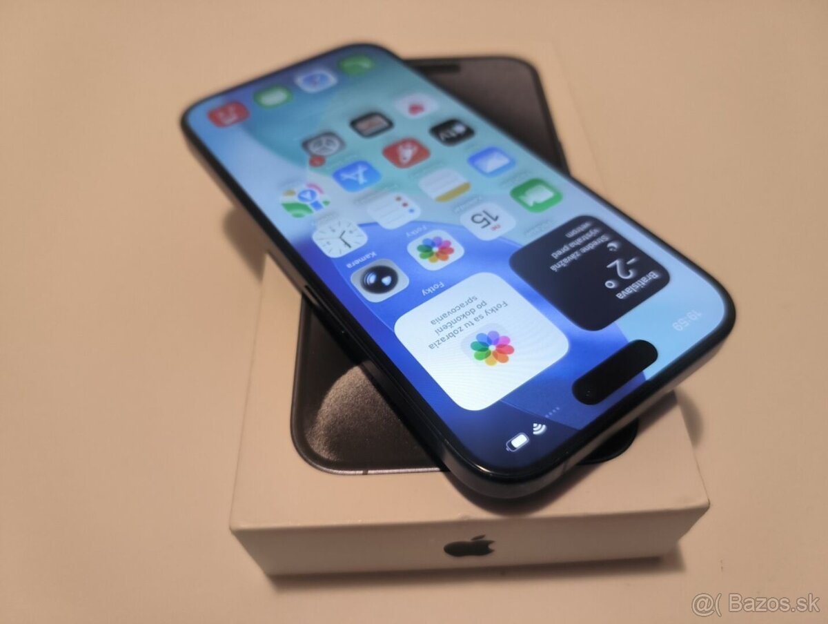 apple iphone 15 PRO 256gb Blue Titanium 86% Batéria - 2