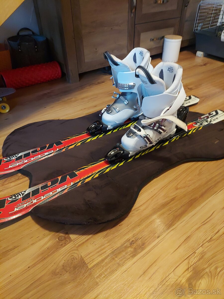 Lyže 120 a lyžiarky 22 -23.5 cm - 2