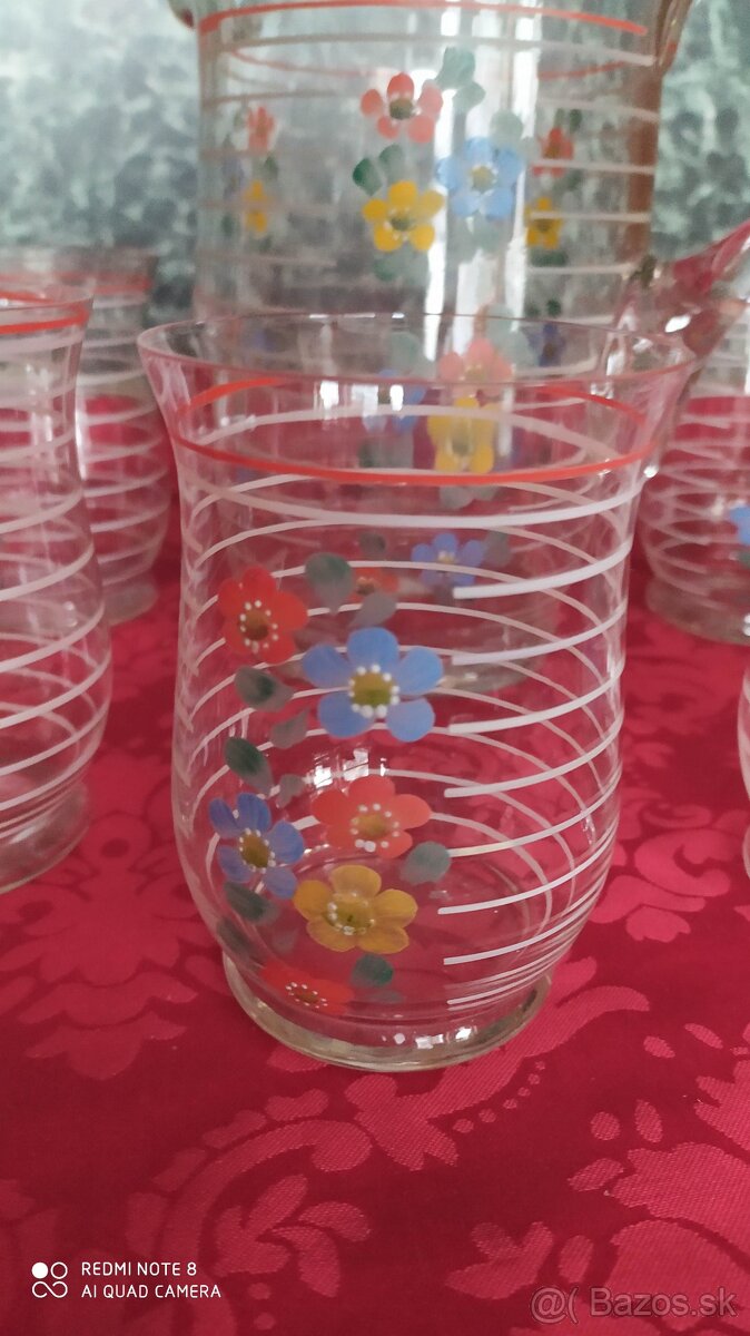 Krčah a poháre retro - 2