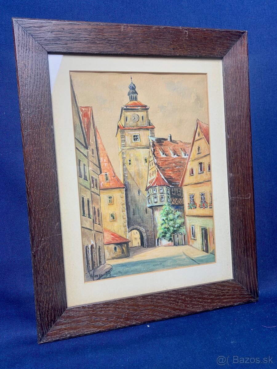 Starý obraz 42/34 cm - 2