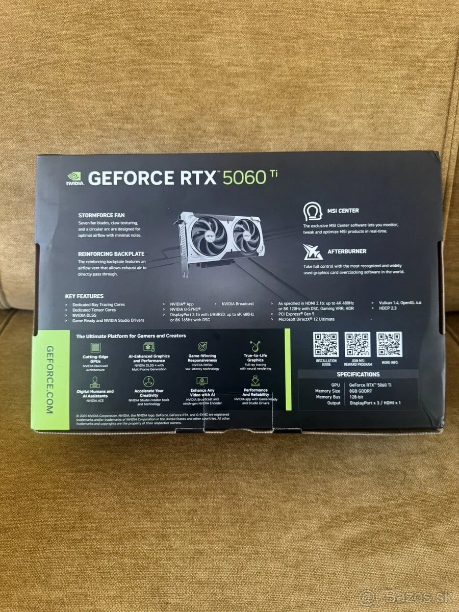 MSI GeForce RTX 5060 Ti 8G VENTUS 2X OC PLUS - 2