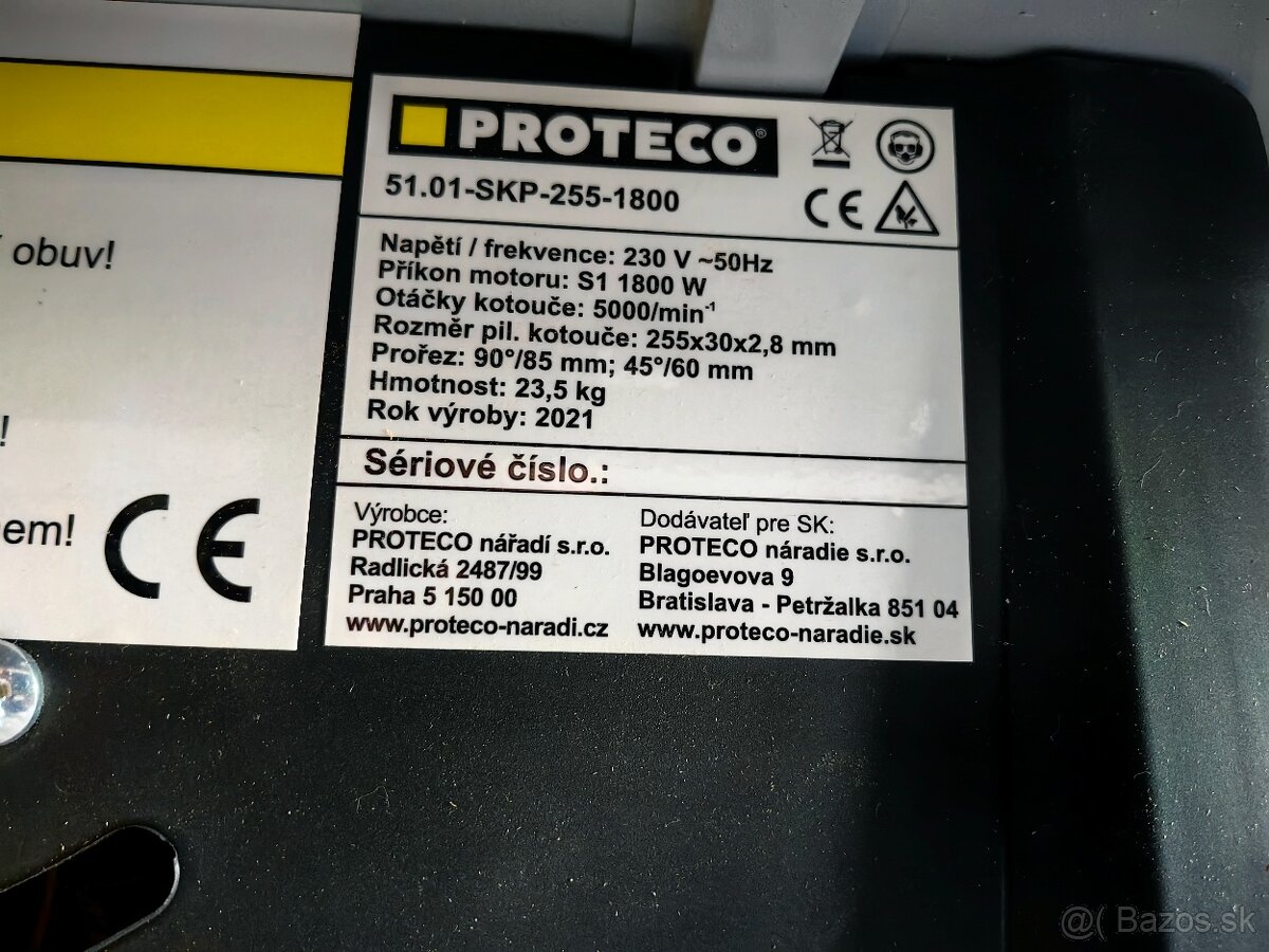 píla stolná kotúčová 255 mm, 1800W - 2