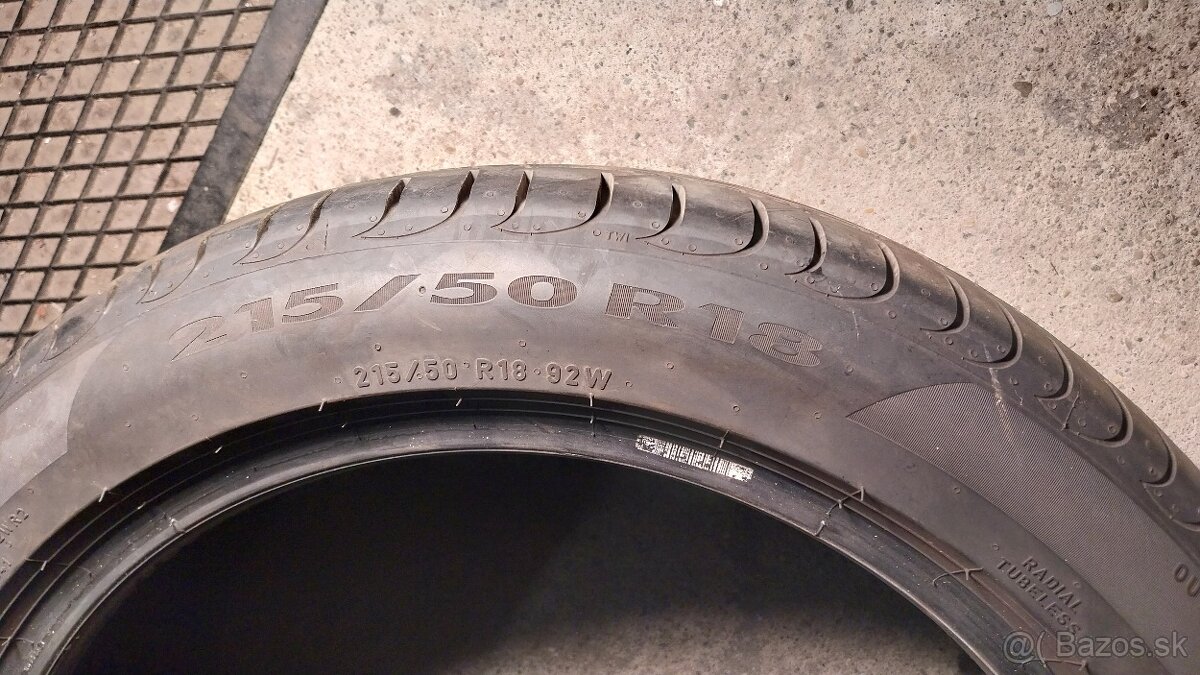 Predám Pirelli Powergy 215/50 R18 92W - 2